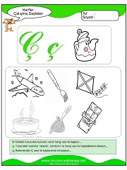 Ç Sesi Çalışma Sayfaları